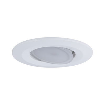 White LED recessed spotlight made of plastic with adjustable head for flexible lighting solutions
