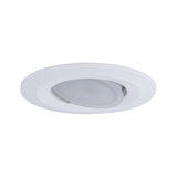 Witte LED-inbouwspot van kunststof met verstelbare kop voor flexibele verlichting