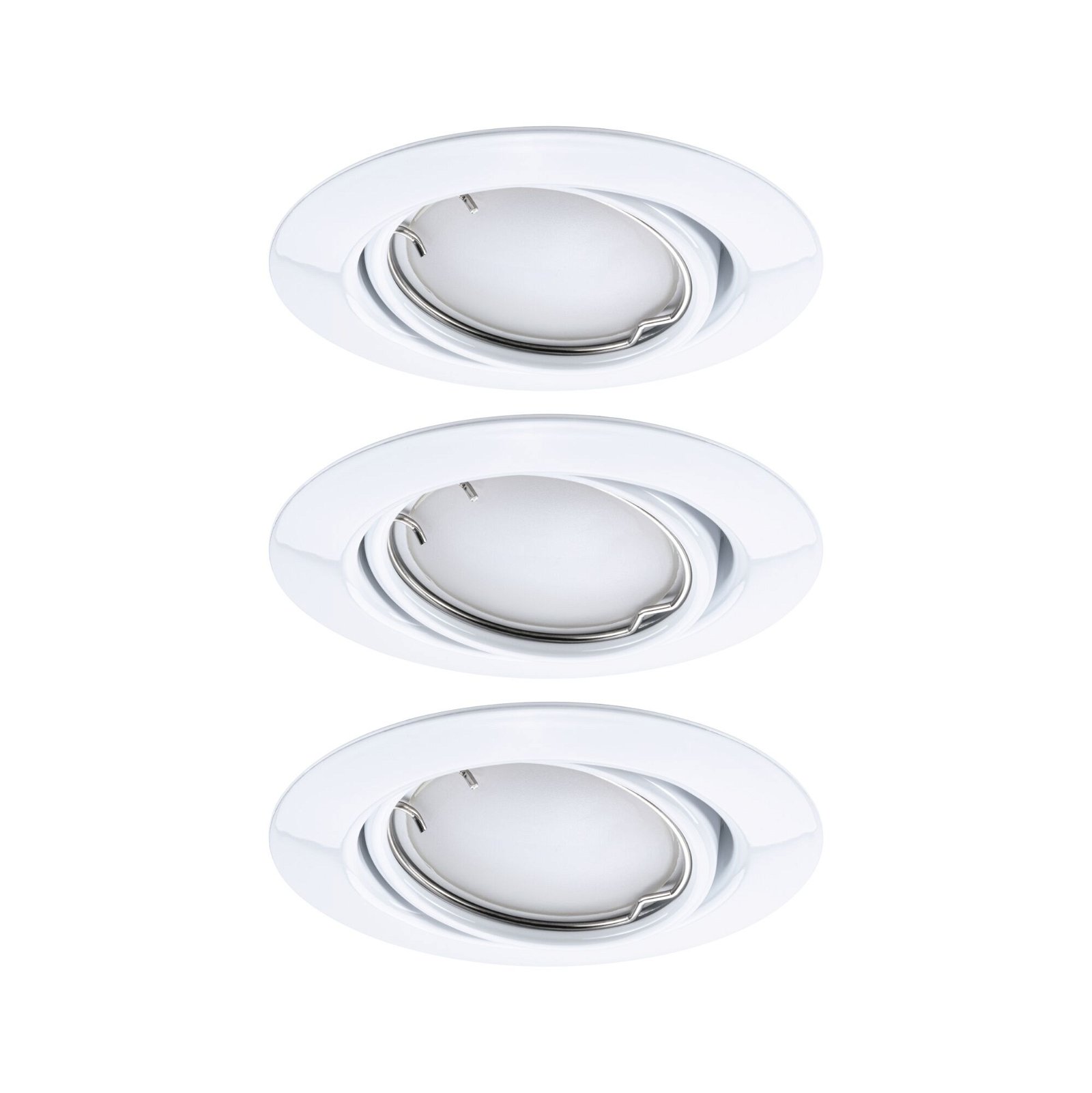 LED Recessed luminaire Smart Home Zigbee 3.0 Base Coin Basic Set Swivelling round 90mm 20° 3x4,9W 3x420lm 230V dimmable RGBW+ White