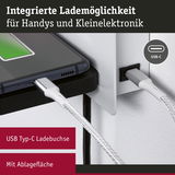 USB Typ-C Ladebuchse mit integriertem Ladekabel und Ablagefläche für Handys und kleine Elektronik