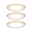 LED-meubelinbouwlampen Set van 3 rond 65mm 3x2,5W 3x180lm 230/12V 4000K Goud mat Drie ronde LED-inbouwspots van goudkleurig aluminium voor energiezuinige verlichting