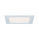 Rechteckige weiße LED-Einbauleuchte mit milchigem Diffusor für moderne Raumbeleuchtung