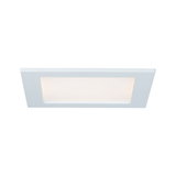 Rechteckige weiße LED-Einbauleuchte mit milchigem Diffusor für moderne Raumbeleuchtung