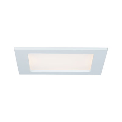 Rechteckige weiße LED-Einbauleuchte mit milchigem Diffusor für moderne Raumbeleuchtung