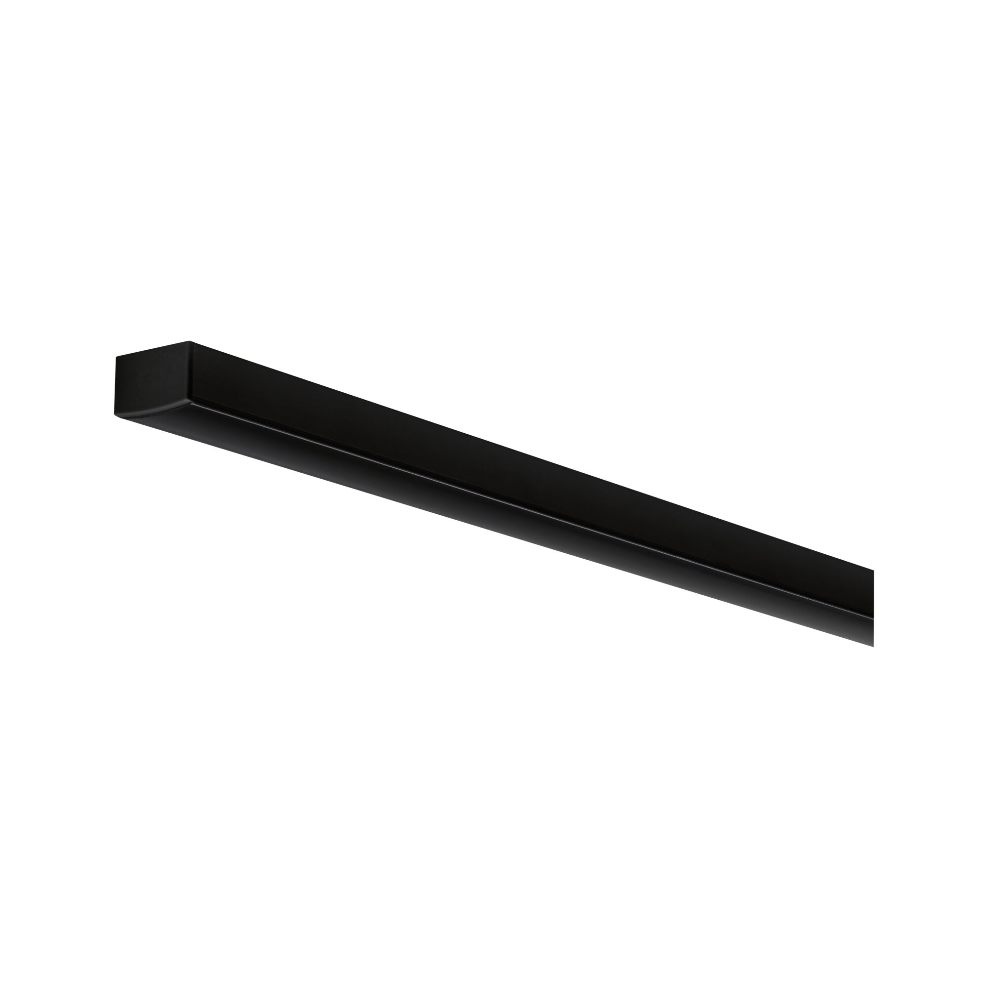 Slim black metal LED light for modern indoor lighting and energy-efficient illumination accents.