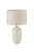 Pauleen Lampe à poser Charming Sparkle E14 max. 20W Crème Lampe de table avec pied en céramique crème et abat-jour en tissu beige pour une ambiance chaleureuse