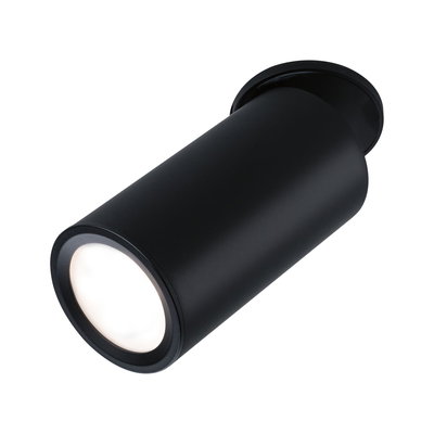 Plafonnier LED noir en métal au design rond pour un éclairage intérieur moderne