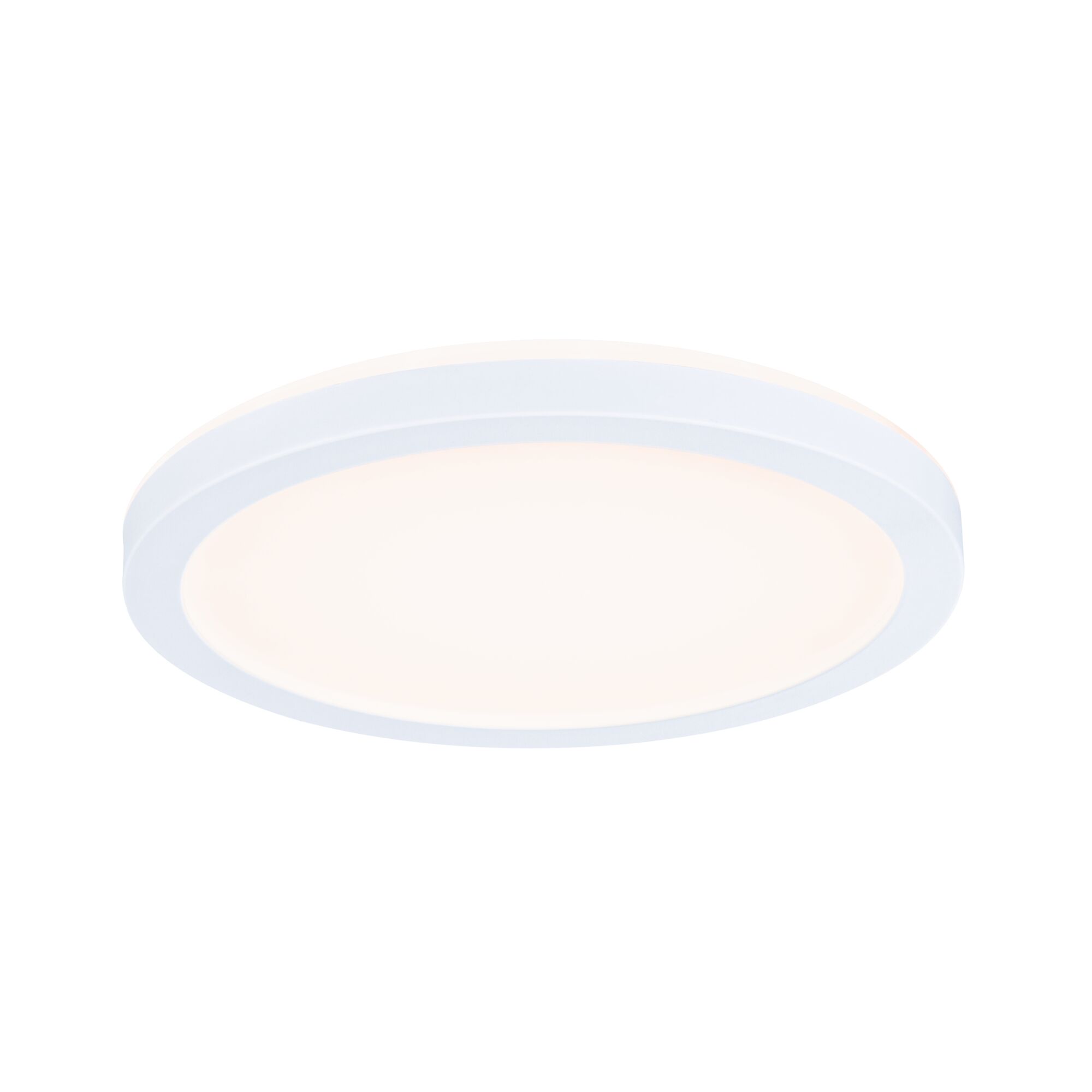Round white LED ceiling light with warm white illumination for modern home lighting
