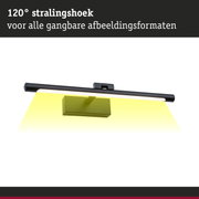 Zwarte LED-buitenlamp met 120° stralingshoek en geel licht voor wanddecoratie en foto's