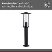 Pollerleuchte Classic insektenfreundlich IP44 500mm 2200K 4,3W 420lm 230V Schwarz E27 Metall