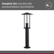 Pollerleuchte Classic insektenfreundlich IP44 500mm 2200K 4,3W 420lm 230V Schwarz E27 Metall
