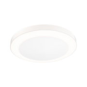 Round white LED ceiling light with plastic diffuser for modern room lighting