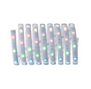 Bande LED flexible avec lumières RGB colorées et dos adhésif pour éclairage polyvalent.