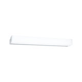 Long white LED wall light with plastic housing for modern indoor lighting