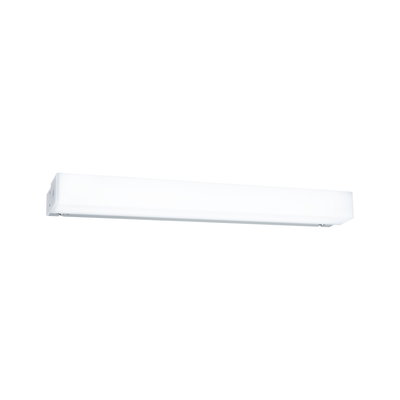 Long white LED wall light with plastic housing for modern indoor lighting