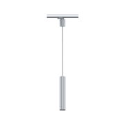 Modern silver aluminium pendant light with cylindrical design for stylish indoor lighting
