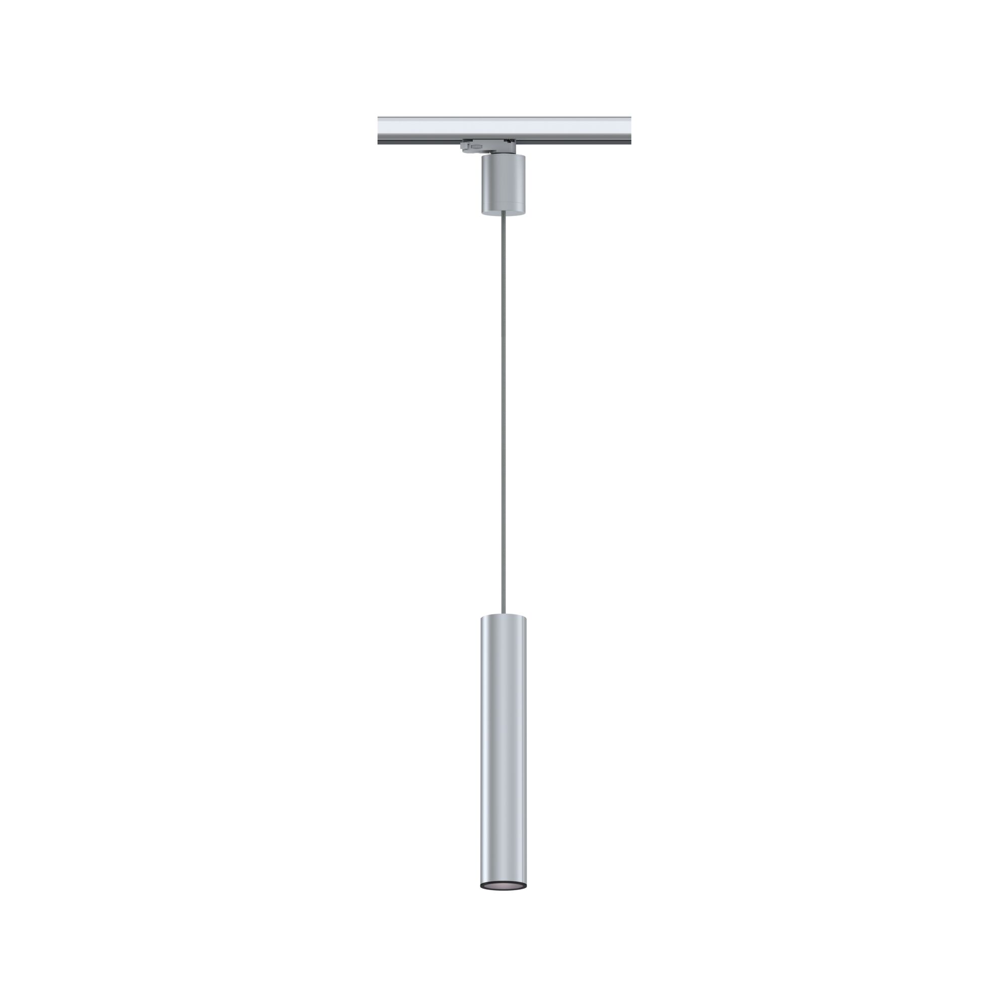 Moderner silberner Aluminium-Pendelleuchte mit zylindrischem Design für stilvolle Innenbeleuchtung