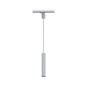 Moderner silberner Aluminium-Pendelleuchte mit zylindrischem Design für stilvolle Innenbeleuchtung