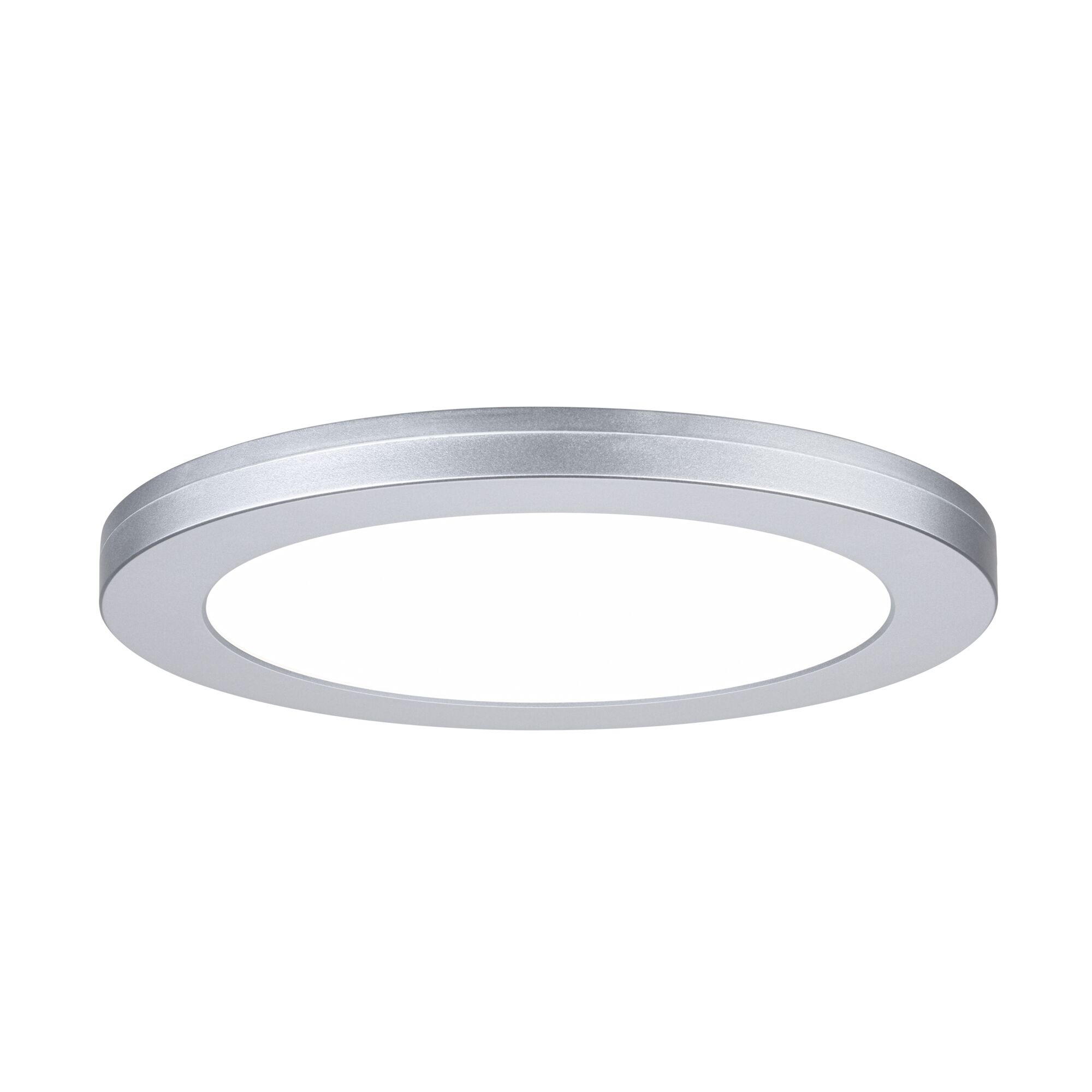 Rundes LED-Deckenpanel aus silbernem Aluminium mit weißem Licht für moderne Raumbeleuchtung