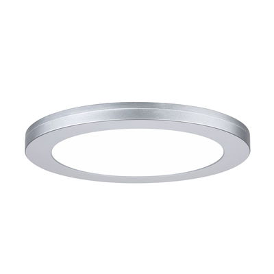 Rundes LED-Deckenpanel aus silbernem Aluminium mit weißem Licht für moderne Raumbeleuchtung