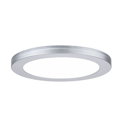 Panneau LED de plafond rond en aluminium argenté avec lumière blanche pour éclairage moderne