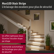 Éclairage d'escalier MaxLED avec bandes LED blanc chaud pour plus de sécurité et design moderne