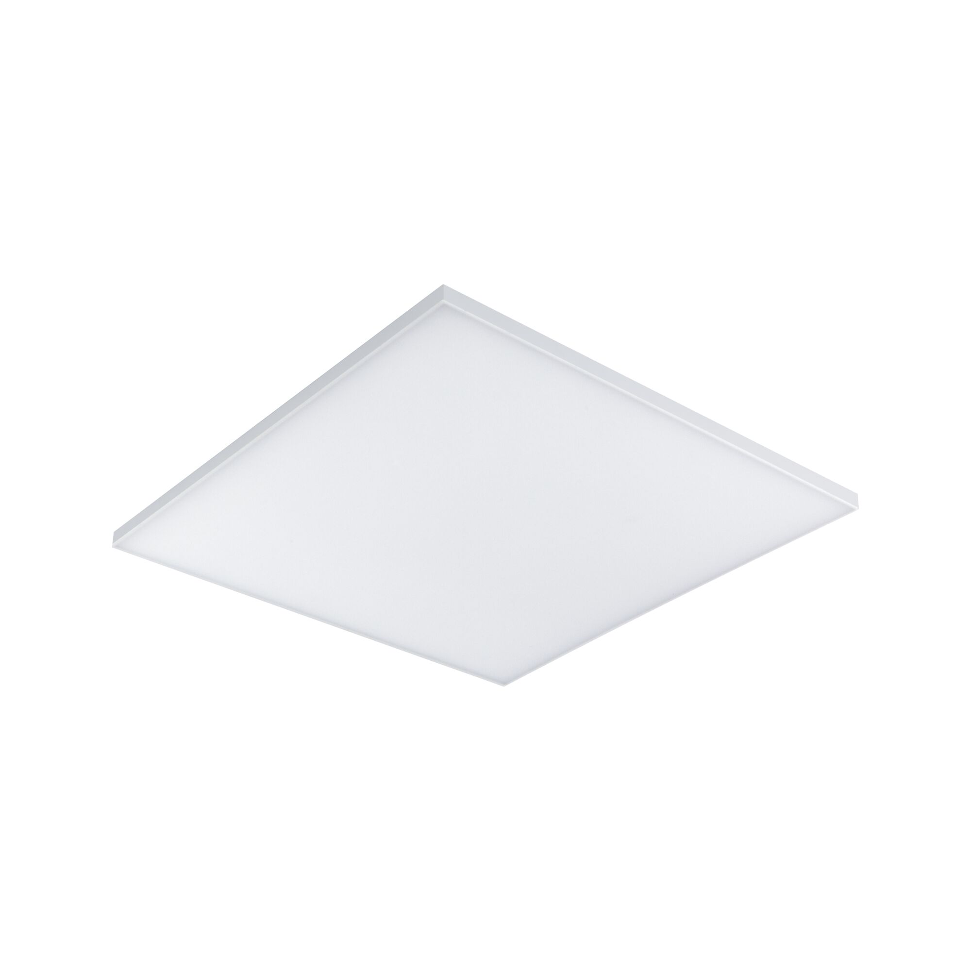 Flat square white LED panel for energy-efficient ceiling lighting