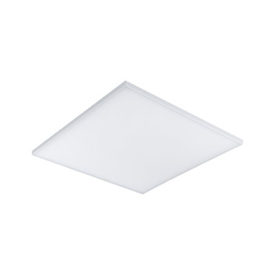 Flat square white LED panel for energy-efficient ceiling lighting