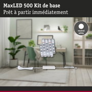 Kit de base MaxLED 500 avec bandes LED blanc neutre et alimentation pour éclairage intérieur