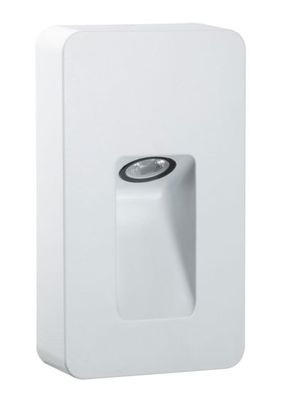 Applique murale encastrée LED blanche en plastique avec spot intégré pour éclairage intérieur moderne