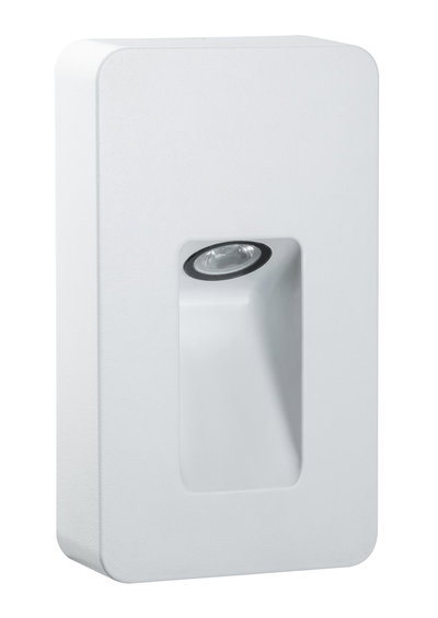 Applique murale encastrée LED blanche en plastique avec spot intégré pour éclairage intérieur moderne