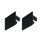 Deux embouts noirs en plastique pour profils en aluminium LED, accessoires modernes pour éclairage LED