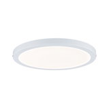 Okrągła lampa sufitowa LED z białą ramą z tworzywa i ciepłym białym światłem do domu