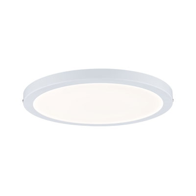 Okrągła lampa sufitowa LED z białą ramą z tworzywa i ciepłym białym światłem do domu