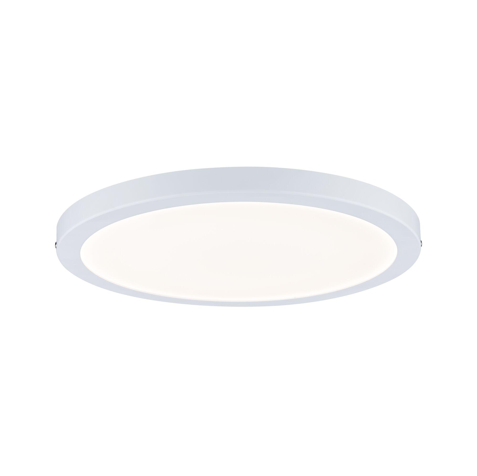Panneau LED Atria rond 300mm 16W 1450lm 2700K Blanc gradable Plafonnier LED rond avec cadre en plastique blanc et lumière blanc chaud pour intérieur
