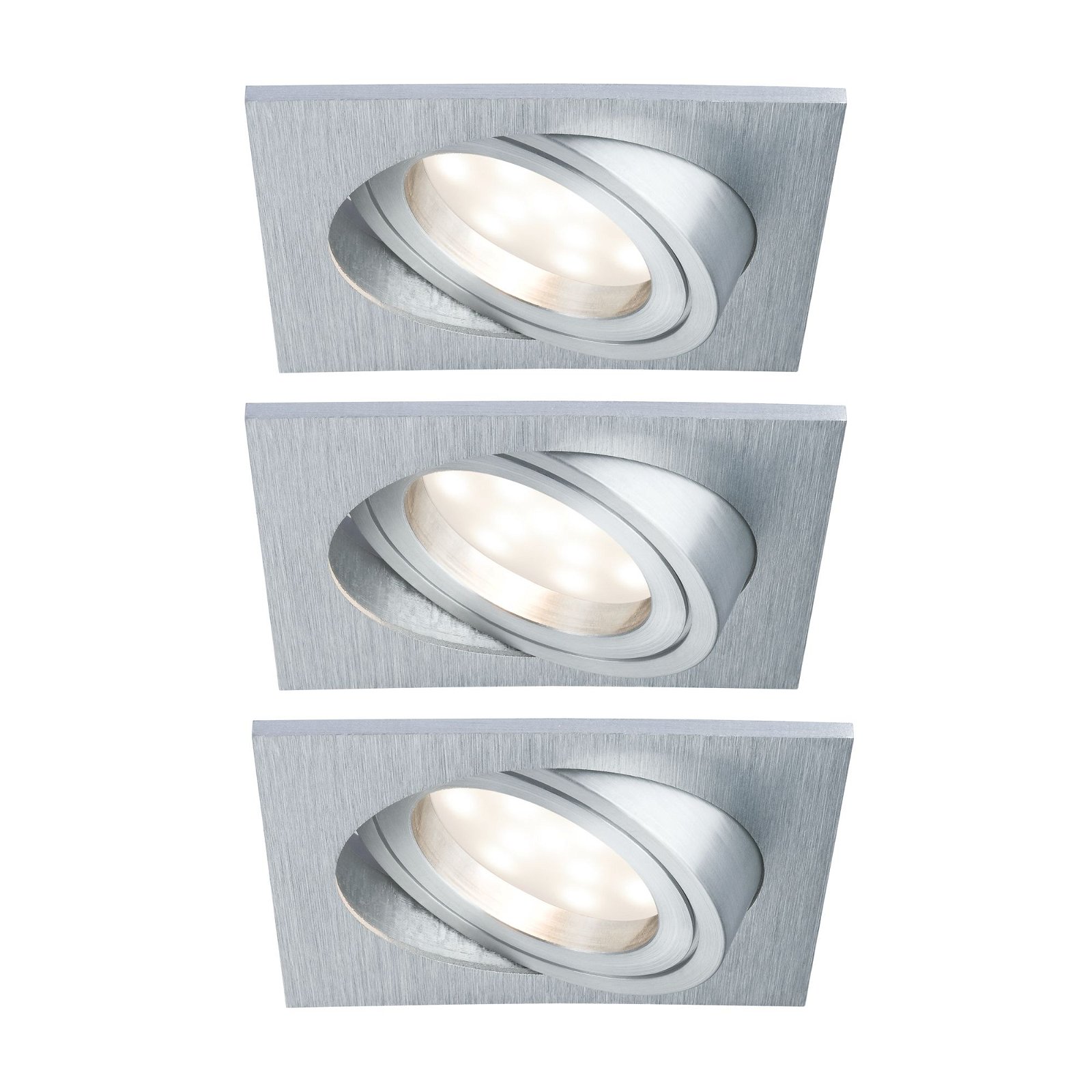 9er Set LED Recessed Spotlight Recessed Light 3x6,8w gu10 Swivel 25 ° Dimmable White 