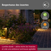 Borne lumineuse LED Capea favorable aux insectes IP44 500mm 2200K 6W 450lm 230V 98° Anthracite Aluminium