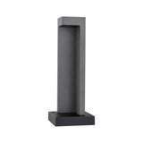 Modern grey stone outdoor wall light with black base for garden lighting