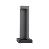 Moderne grijze stenen buitenwandlamp met zwarte basis voor tuinverlichting