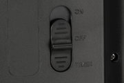 Black plastic switch with ON/OFF and timer function for electronic devices