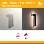 Witte LED-wandlamp op zonne-energie met energiebesparende verlichting en lange batterijduur