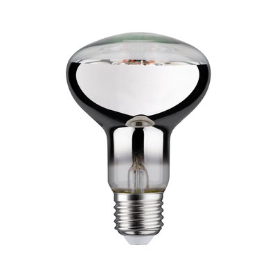 Reflector light bulb with silver coating and E27 base for energy-efficient lighting