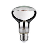Reflector light bulb with silver coating and E27 base for energy-efficient lighting