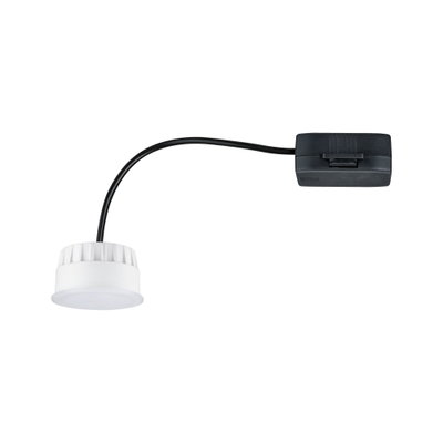 Kleine witte LED-module met zwarte kabel en schakelaar voor veelzijdige verlichtingsoplossingen