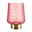 Pauleen Lampe à poser Rose Glamour E27 2700K 30lm 0,8W Rose/Laiton Lampe en verre rose texturé avec base en métal doré, lumière de table décorative moderne