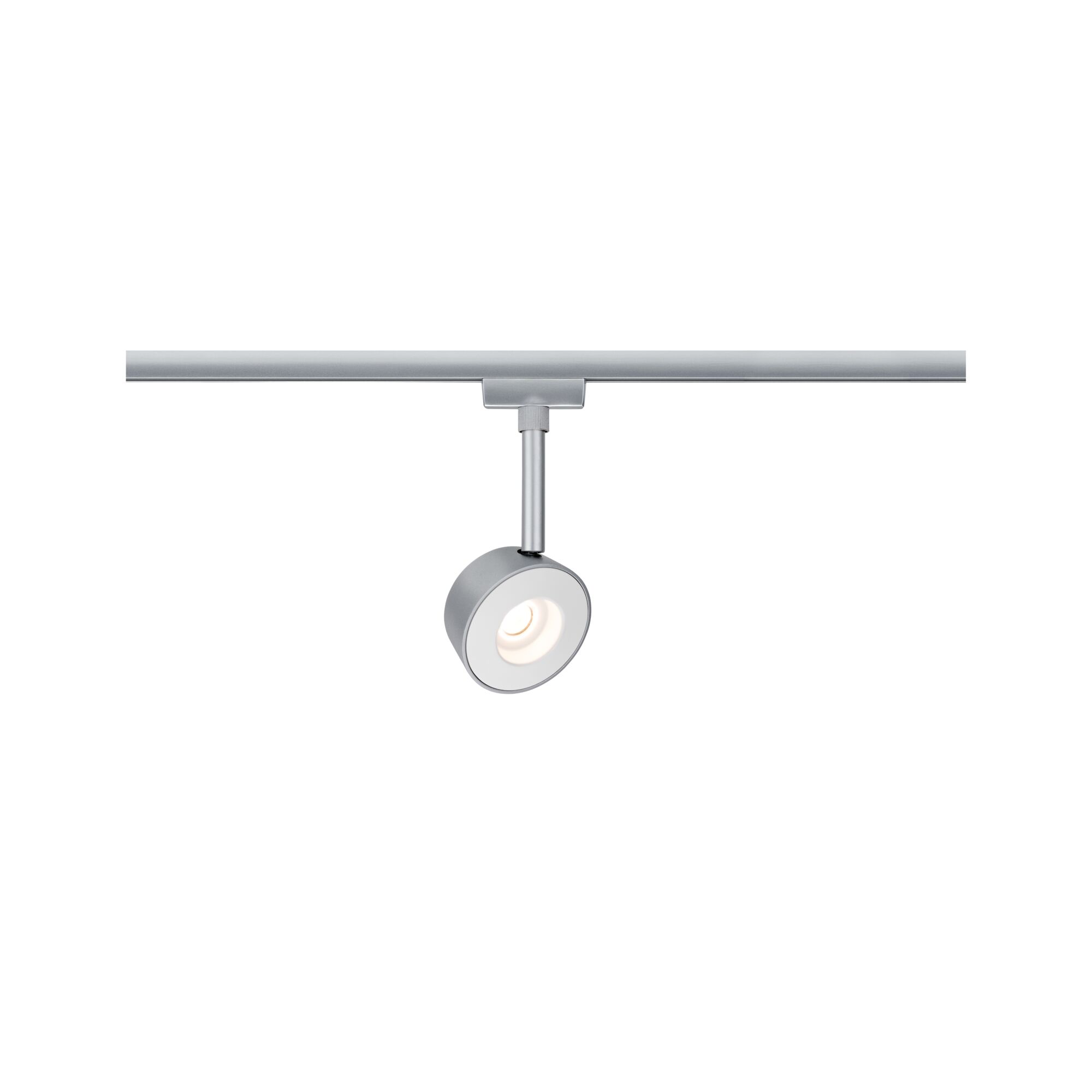 Pellet 80x180mm 2700K 6,7W 360lm 230V Chrome mat/Blanc Spot LED moderne en métal argenté sur rail pour un éclairage d'intérieur flexible