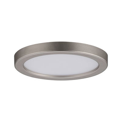 Panneau LED rond en aluminium brossé argent avec diffuseur blanc pour éclairage intérieur