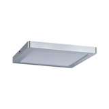 Quadratische LED-Deckenleuchte aus Aluminium in Silber mit weißem Diffusor für moderne Beleuchtung