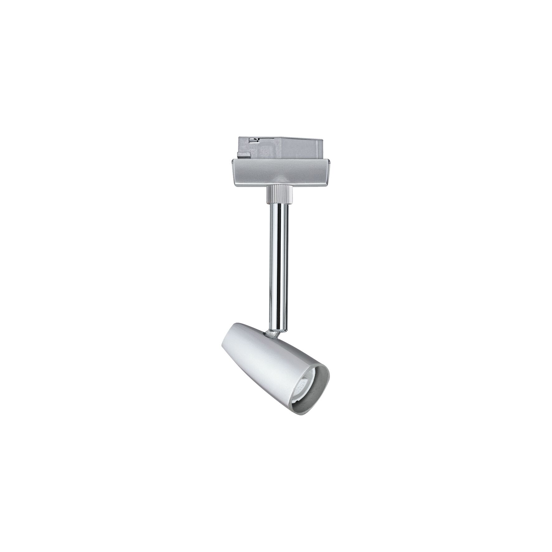Moderner silberner LED-Strahler aus Metall für Schienensysteme, energiesparende Beleuchtung