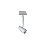 Moderner silberner LED-Strahler aus Metall für Schienensysteme, energiesparende Beleuchtung